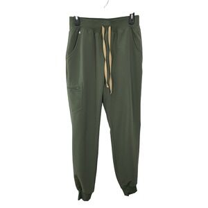 FIGS Zamora Jogger‎ Scrub Pants Olive Green Women's Small Tall S/T 1000208